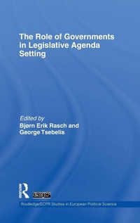 Enlarge image Cover: The Role of Governments in Legislative Agenda Setting - Routledge