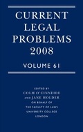 Cover: Current Legal Problems: Volume 61 - Oxford University Press