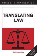 Cover: Translating Law - Multilingual Matters