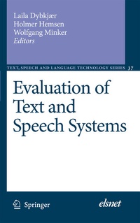 Enlarge image Cover: Evaluation of Text and Speech Systems - Springer