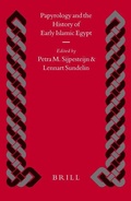 Cover: Papyrology and the History of Early Islamic Egypt - Brill