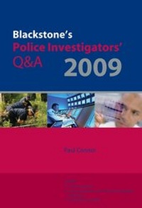 Abbildung von: Blackstone's Police Investigators' Q&A 2009 - Oxford University Press