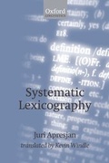 Cover: Systematic Lexicography - Oxford University Press