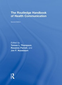 Enlarge image Cover: The Routledge Handbook of Health Communication - Routledge