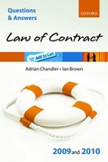 Cover: Law of Contract 2009-2010 - Oxford University Press