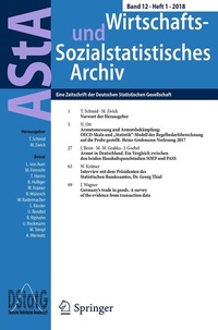 Abbildung von: AStA Wirtschafts- und Sozialstatistisches Archiv - Springer