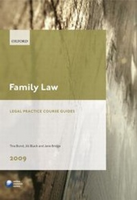 Enlarge image Cover: Family Law 2009 LPC Guide - Oxford University Press
