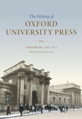 Cover: The History of Oxford University Press: Volume III - Oxford University Press