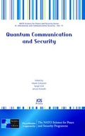 Cover: Quantum Communication and Security - IOS Press,US
