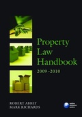 Cover: Property Law Handbook 2009-2010 - Oxford University Press