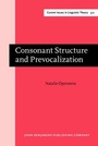 Cover: Consonant Structure and Prevocalization - John Benjamins Publishing Co