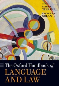 Enlarge image Cover: The Oxford Handbook of Language and Law - Oxford University Press