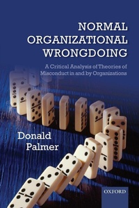 Enlarge image Cover: Normal Organizational Wrongdoing - Oxford University Press