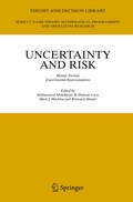 Cover: Uncertainty and Risk - Springer