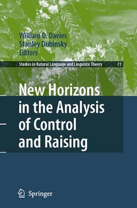 Enlarge image Cover: New Horizons in the Analysis of Control and Raising - Springer