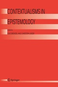 Cover: Contextualisms in Epistemology - Springer