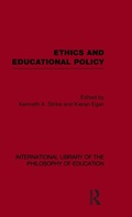 Cover: Ethics and Educational Policy (International Library of the Philosophy of Education Volume 21) - Routledge