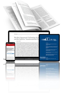 Abbildung von: Carbon & Climate Law Review (CCLR) - Lexxion