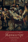 Cover: A Dictionary of English Manuscript Terminology - Oxford University Press