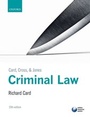 Cover: Card, Cross, and Jones Criminal Law - Oxford University Press