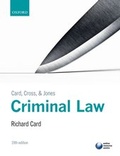 Cover: Card, Cross, and Jones Criminal Law - Oxford University Press