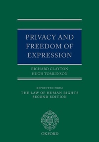 Enlarge image Cover: Privacy and Freedom of Expression - Oxford University Press