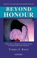 Cover: Beyond Honour - Oxford University Press