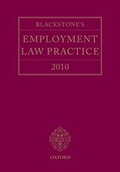Cover: Blackstone's Employment Law Practice 2010 - Oxford University Press