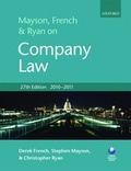 Cover: Mayson, French and Ryan on Company Law - Oxford University Press