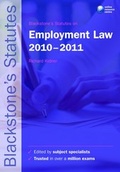 Cover: Blackstone's Statutes on Employment Law 2010-2011 - Oxford University Press