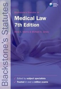 Abbildung von: Blackstone's Statutes on Medical Law - Oxford University Press