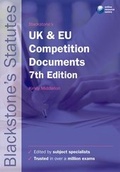 Cover: Blackstone's UK and EU Competition Documents - Oxford University Press