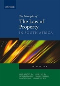 Cover: The Principles of the Law of Property in South Africa - Oxford University Press Southern Africa