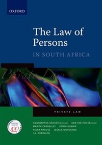 Abbildung von: The Law of Persons in South Africa - Oxford University Press Southern Africa