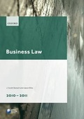 Cover: Business Law 2010-2011 - Oxford University Press