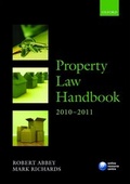 Cover: Property Law Handbook 2010-2011 - Oxford University Press