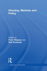 Enlarge image Cover: Housing, Markets and Policy - Routledge