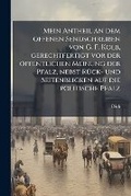 Cover: Mein Antheil an Dem Offenen Sendschreiben Von G. F. Kolb, Gerechtfertigt VOR Der OEffentlichen Meinung Der Pfalz - Nabu Press