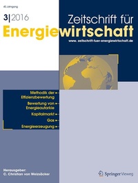 Abbildung von: Zeitschrift für Energiewirtschaft - Springer Vieweg