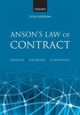 Cover: Anson's Law of Contract - Oxford University Press