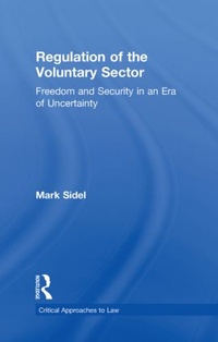 Enlarge image Cover: Regulation of the Voluntary Sector - Routledge Cavendish