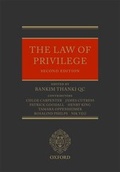 Cover: The Law of Privilege - Oxford University Press