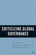 Cover: Criticizing Global Governance - Palgrave MacMillan