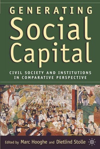 Enlarge image Cover: Generating Social Capital - Palgrave MacMillan