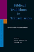 Cover: Biblical Traditions in Transmission - Brill