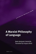Cover: A Marxist Philosophy of Language - Brill