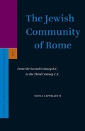 Cover: The Jewish Community of Rome - Brill