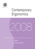 Cover: Contemporary Ergonomics 2008 - Taylor & Francis