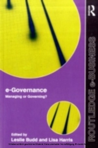 Enlarge image Cover: e-Governance - Routledge