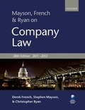 Cover: Mayson, French and Ryan on Company Law - Oxford University Press